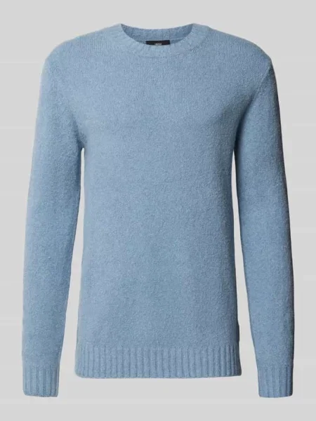 Sweter z dzianiny o kroju regular fit z okrągłym dekoltem model CIZAC' Cinque