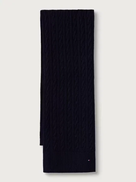 Tommy Hilfiger κασκόλ ανδρικό με μαλλί μπλε