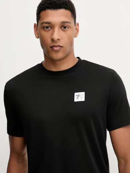 Однотонная футболка Ea7 Emporio Armani черная