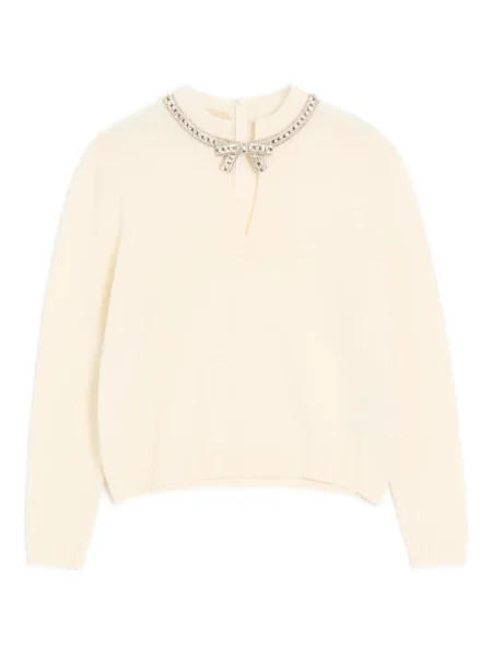 Pulover Valentino Garavani cu broderie de lână