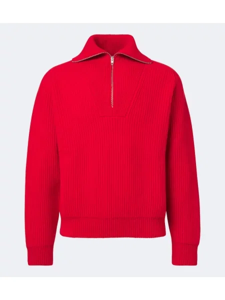 Pulover Jil Sander de lână roșu