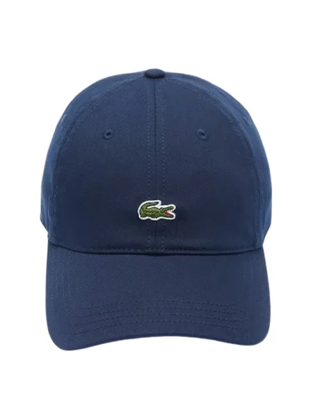 Lacoste czapka z daszkiem granatowy z aplikacją niebieska