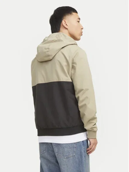 JACK & JONES Prechodná bunda JJERUSH svetlohnedá / čierna hnedá
