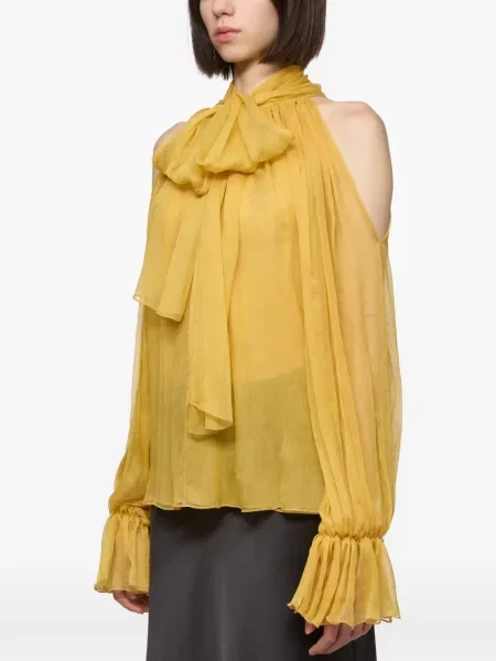Bluză Atu Body Couture cu funde galben