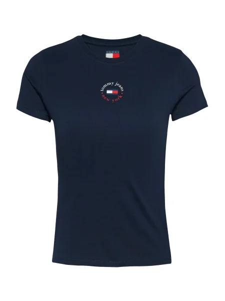 Tommy Jeans Tricou ESSENTIAL bleumarin / roșu alb
