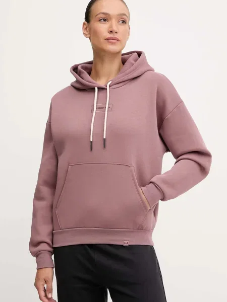Суичър с качулка Under Armour виолетово