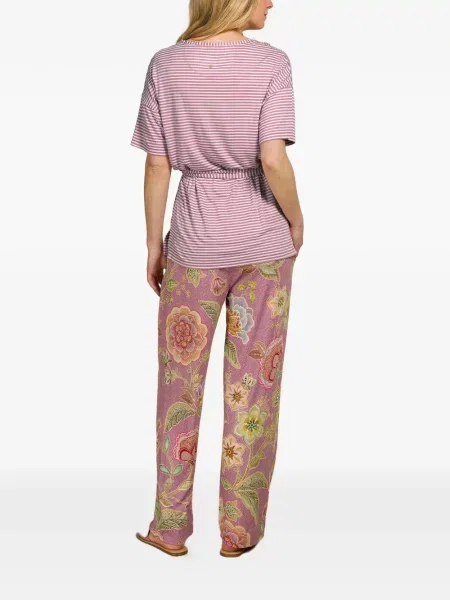 Pantaloni Pip Studio cu model floral cu imagine violet