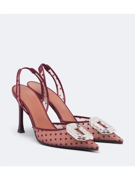 Pantofi cu toc Amina Muaddi slingback