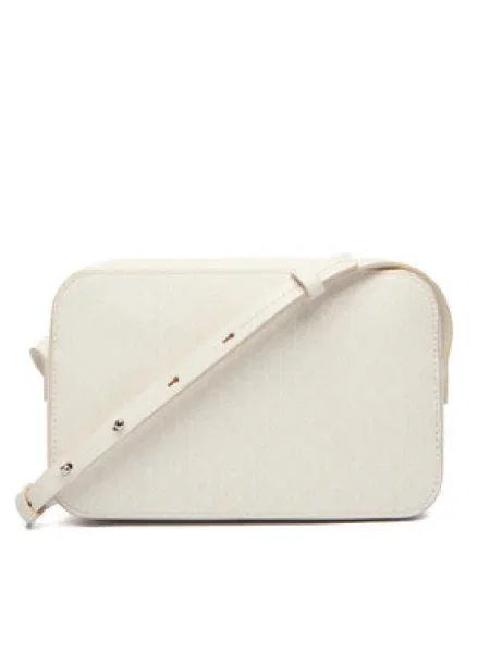 Táska Calvin Klein Emblem Aop Elongated Camera Bag Ekru bézs