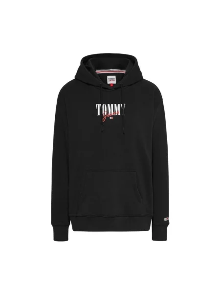 Bluza z kapturem Tommy Hilfiger z logo czarna