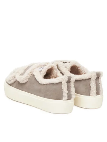 Inuikii Shearling Low Velcro tenisice za žene od brušene kože siva