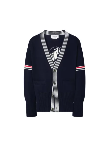 Kardigan Thom Browne niebieski