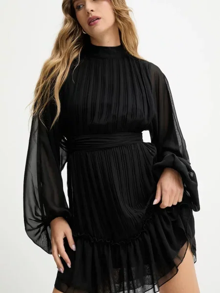 Answear.LAB sukienka mini rozkloszowana czarny