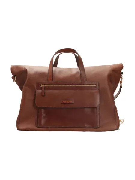 Torebka skórzana The Bridge skórzana brązowa