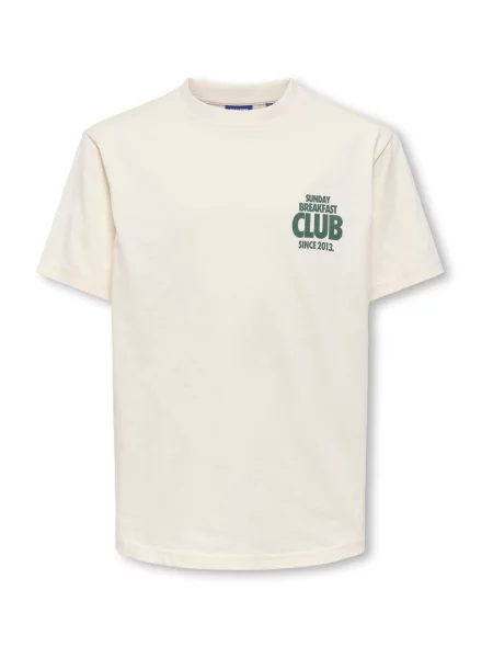 Only & Sons Junior Tricou OSJFRED verde închis / natural alb