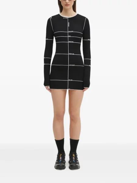 Rochie mini Vetements tricotate de costum negru