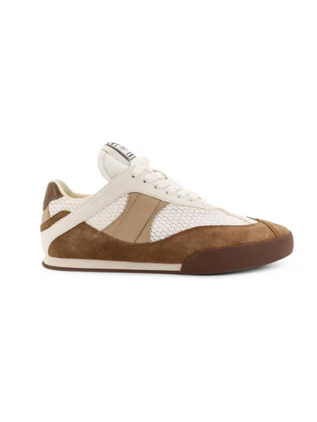 Sneakersy Chloe skórzane z logo brązowe