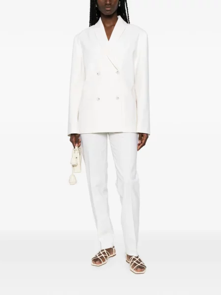 Pantaloni Loulou De Saison alb