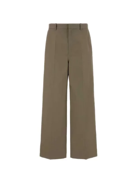 Pantaloni Balenciaga din țesătură twill maro