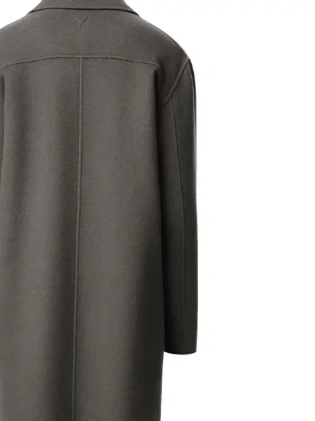 Palton Ami Paris de lână cu motiv cu inimi gri