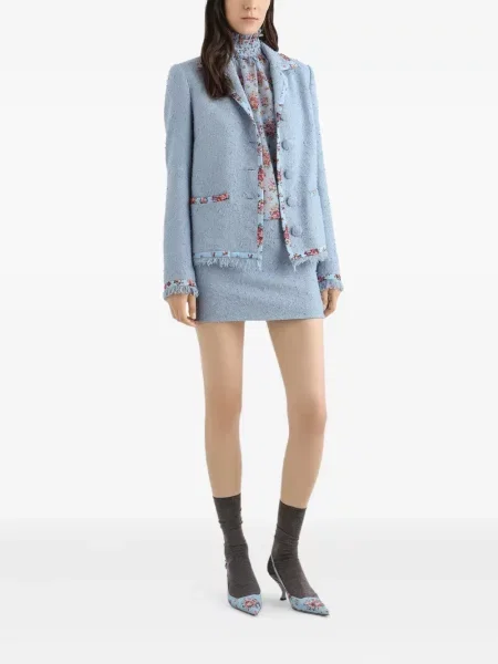 Bluză Dolce & Gabbana cu model floral cu imagine albastru
