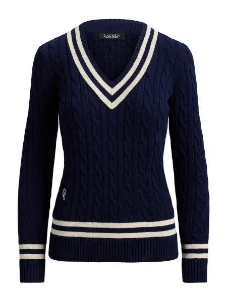 Lauren Ralph Lauren Pulover bleumarin alb