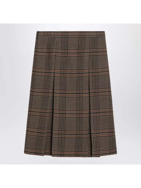 Spódnica ołówkowa Saint Laurent brązowa