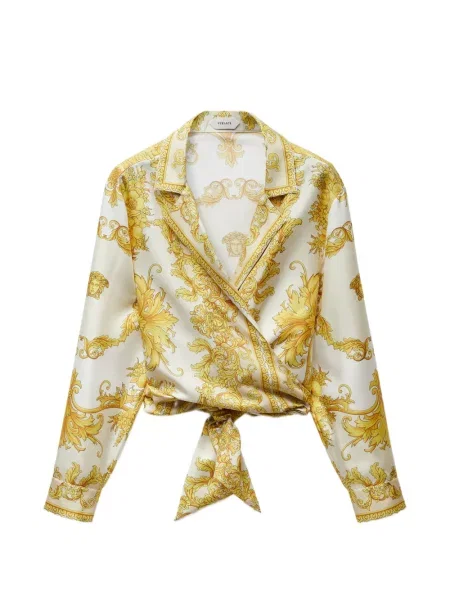 Cămașă Versace de mătase alb