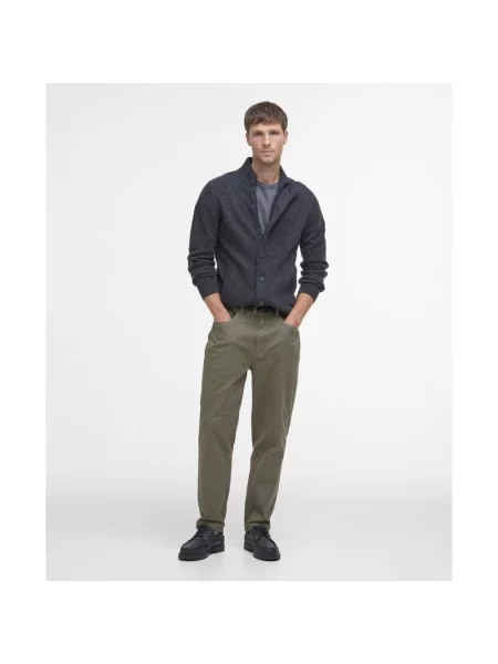 Kardigan ze stójką Essential PATCH Barbour szary