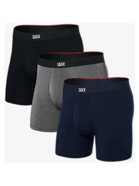 Bokserki SAXX Vibe XTRA Brief Fly niebieski szary S czarny