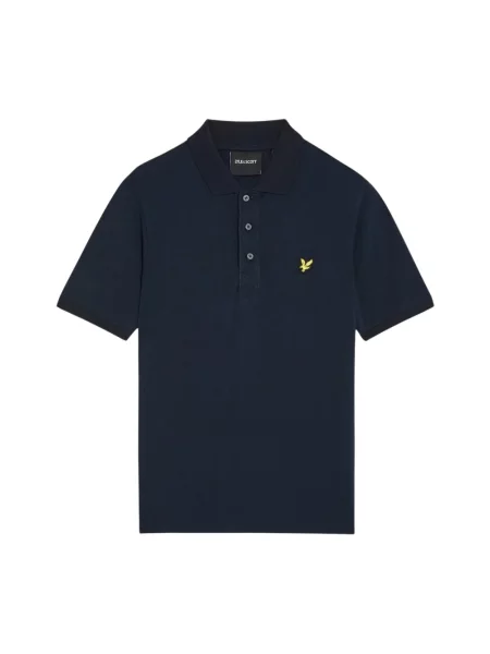 Koszulka polo Lyle & Scott z krótkim rękawem niebieska