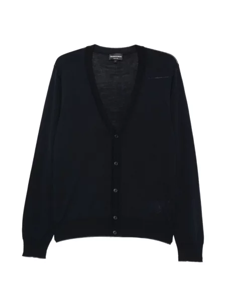 Cardigan Emporio Armani cu decolteu în V albastru