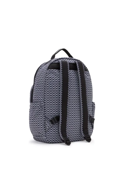 KIPLING Rucsac SEOUL negru alb
