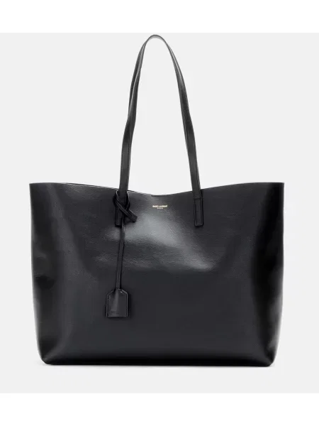 Shopperka Saint Laurent skórzana beżowa