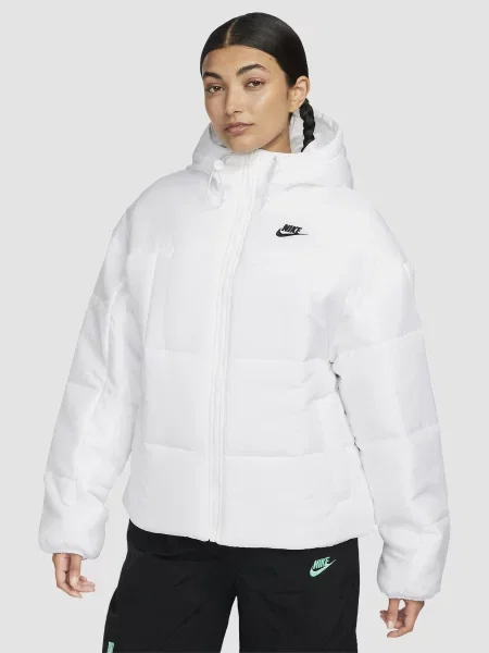 Зимова куртка NIKE Sportswear Classic Puffer Therma-Fit Loose Hooded Jacket білий