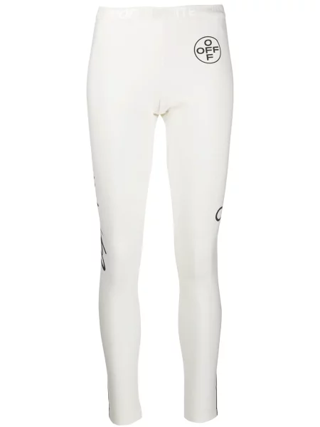 Leggings Off-white cu imagine alb