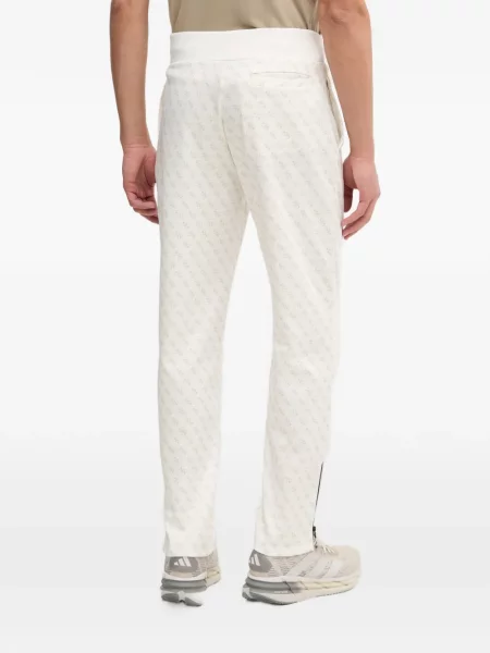 Pantaloni Guess alergare alb