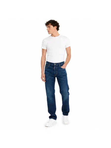 Jeansy straight leg Dsquared2 niebieskie
