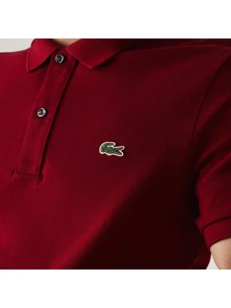 Поло Lacoste бордовое