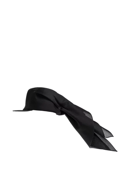 Șapcă Balenciaga de mătase drapată negru