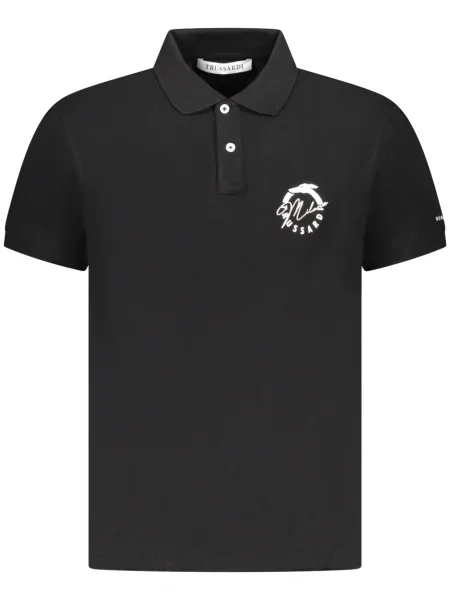 Polo Trussardi cu mâneci scurte negru