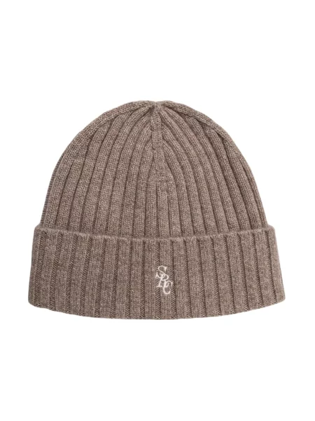Sporty & Rich czapka wełniana SRC Cashmere beżowa