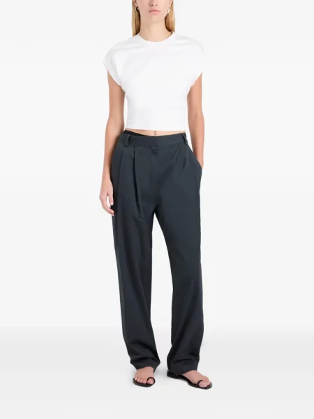 Pantaloni Proenza Schouler White Label plisate alb