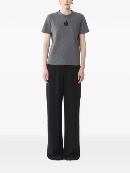 Tricou Lanvin cu broderie din jerseu gri