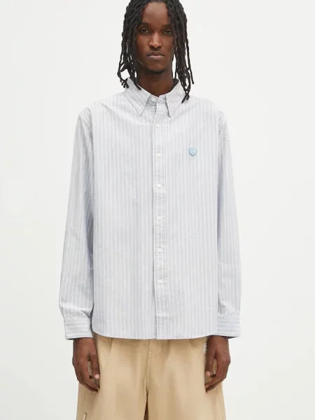 Košulja Human Made Striped Bd Shirt relaxed s button-down ovratnikom plava