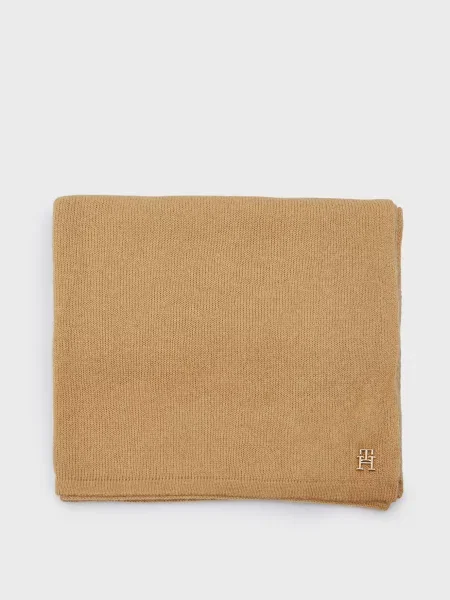Вовняний шарф Tommy Hilfiger бежевий
