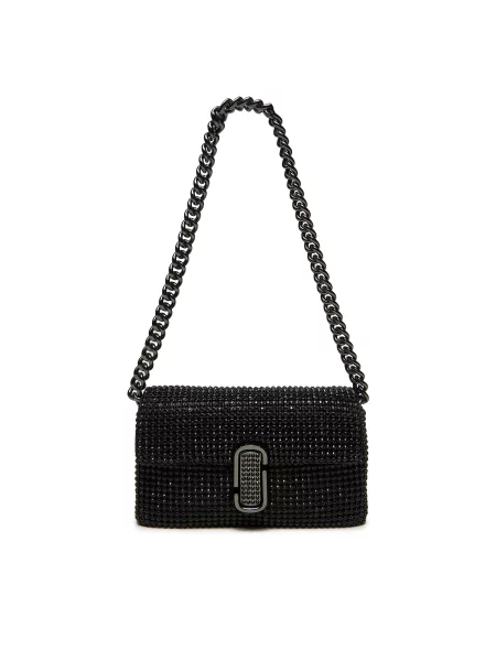 Сумка Marc Jacobs The Rhinestone J Marc Mini Shoulder Bag чорний