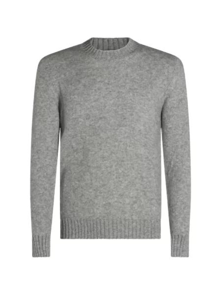 Lung pulover Piacenza Cashmere din cașmir gri
