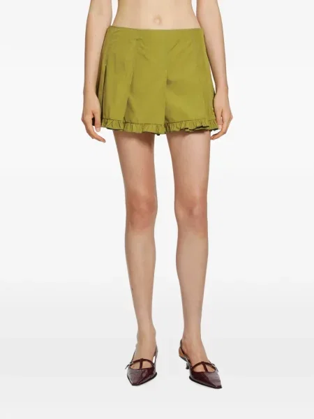 Fustă Miu Miu din poplin verde