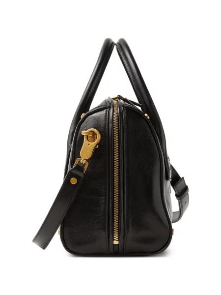 Kožená taška Versace černá